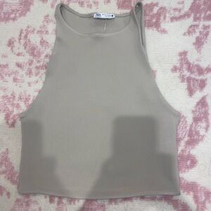 Zara Women's Beige Crop Top